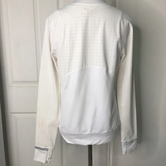 Lululemon Reflective White Long Sleeve Top Size 4 - Picture 1 of 14